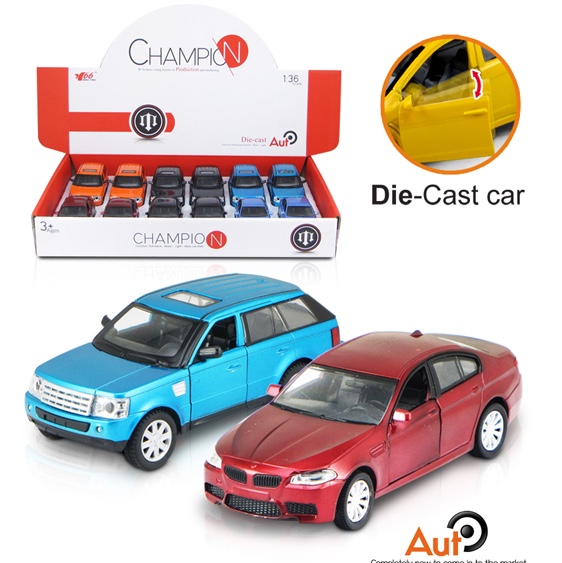 Two mixed models of the new cross-border 1:32 alloy simulated rebound 4-door vehicle
