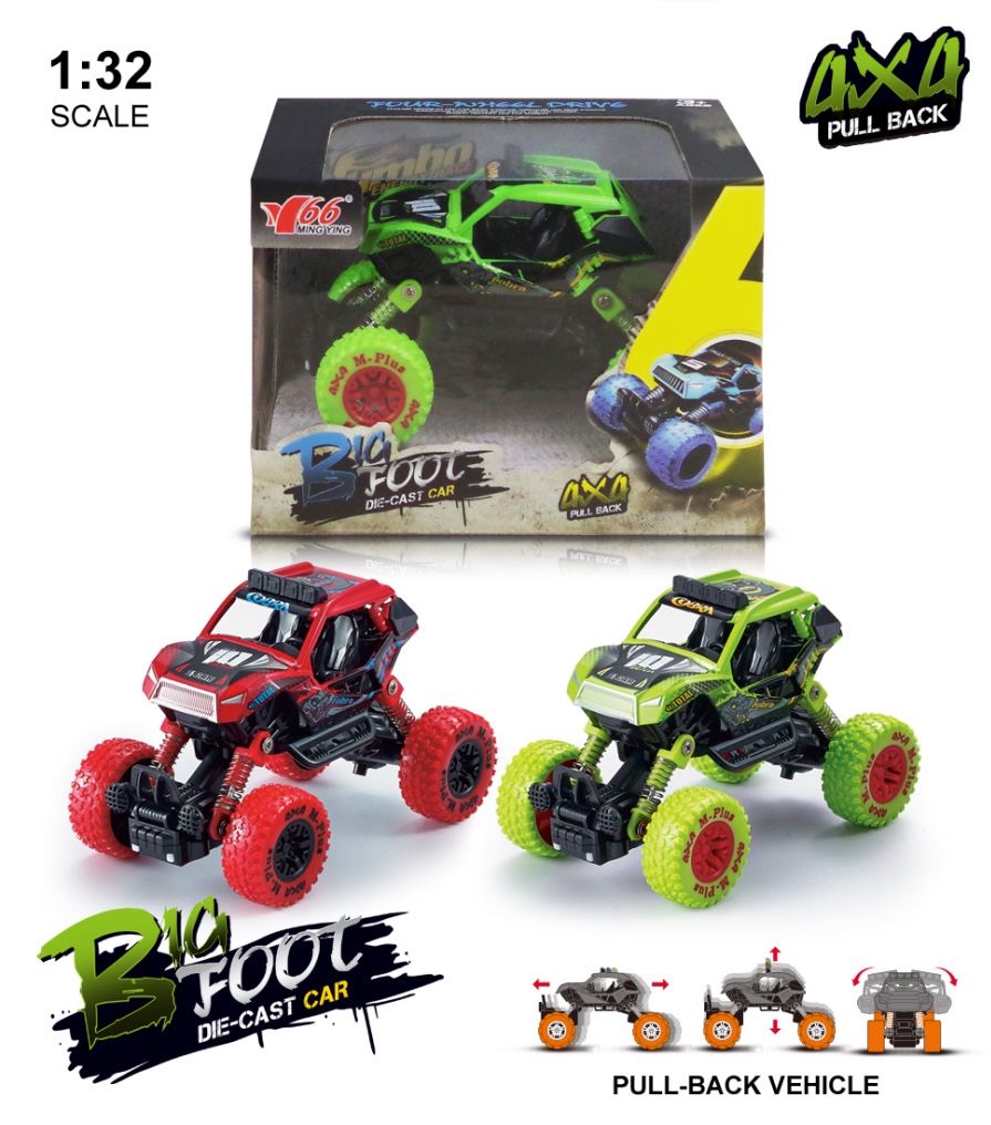 Cross-border simulation spring shock absorption climbing large wheel alloy motorcycle off-road vehicle children's rebound toy graffiti car detail image 1