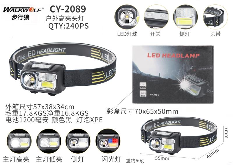 Charging sensor headlamps for night running Item Picture