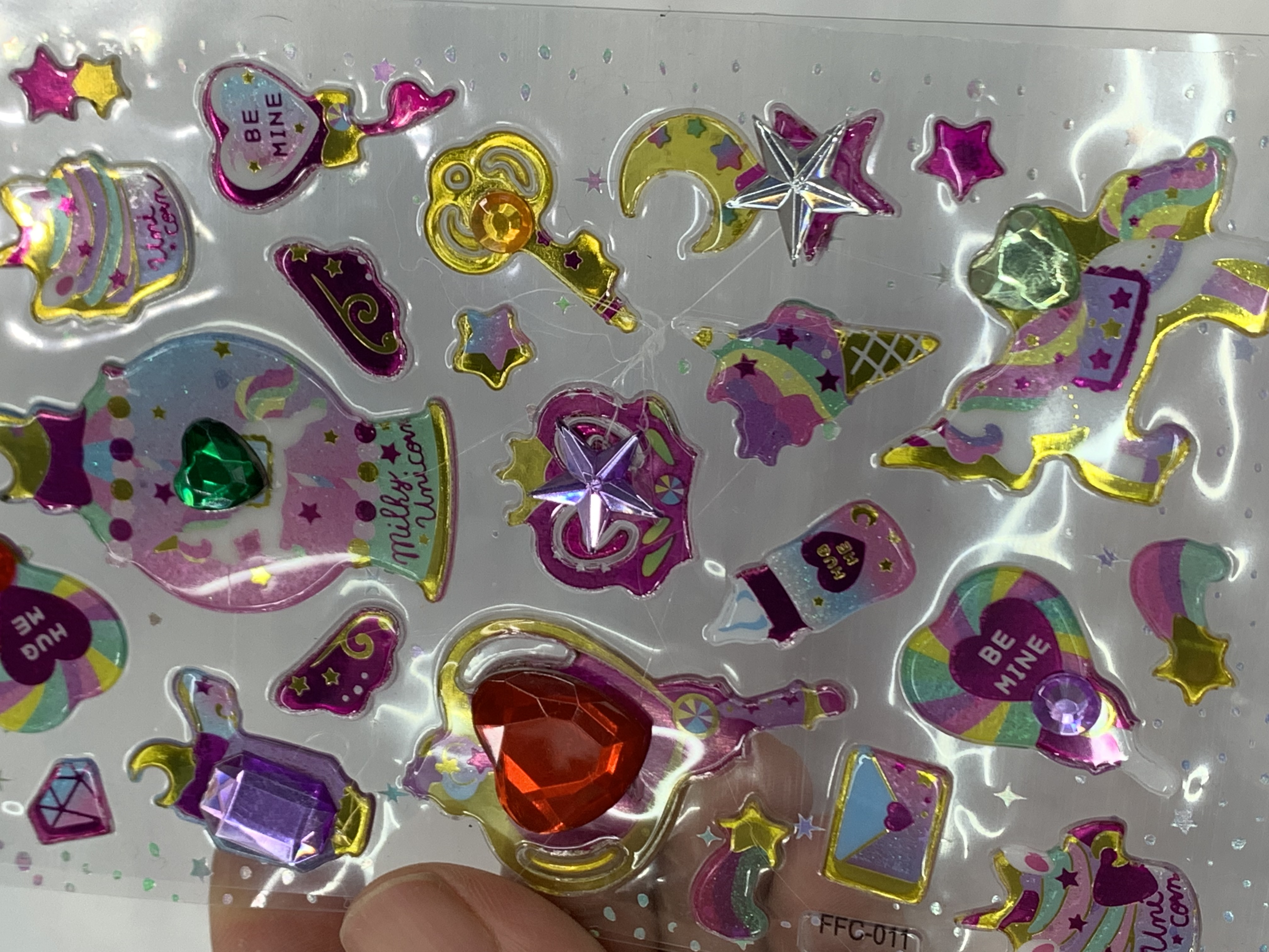 厂家直销亚克力贴纸爱心贴纸儿童卡通贴纸详情图3