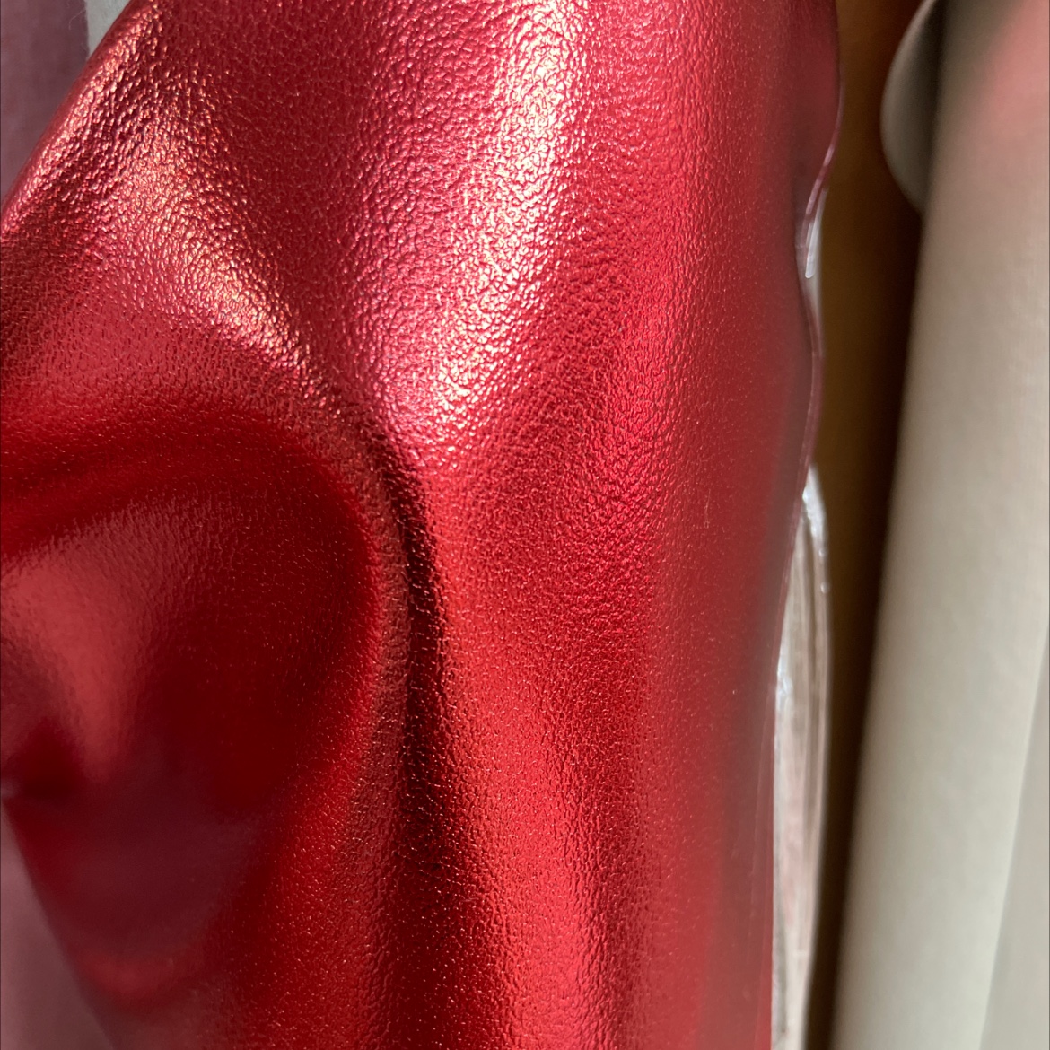 Korean Napa leather fabric, leather bags, sofas, accessories, soft furnishings, belts, films, bright red hgnp038a Item Picture