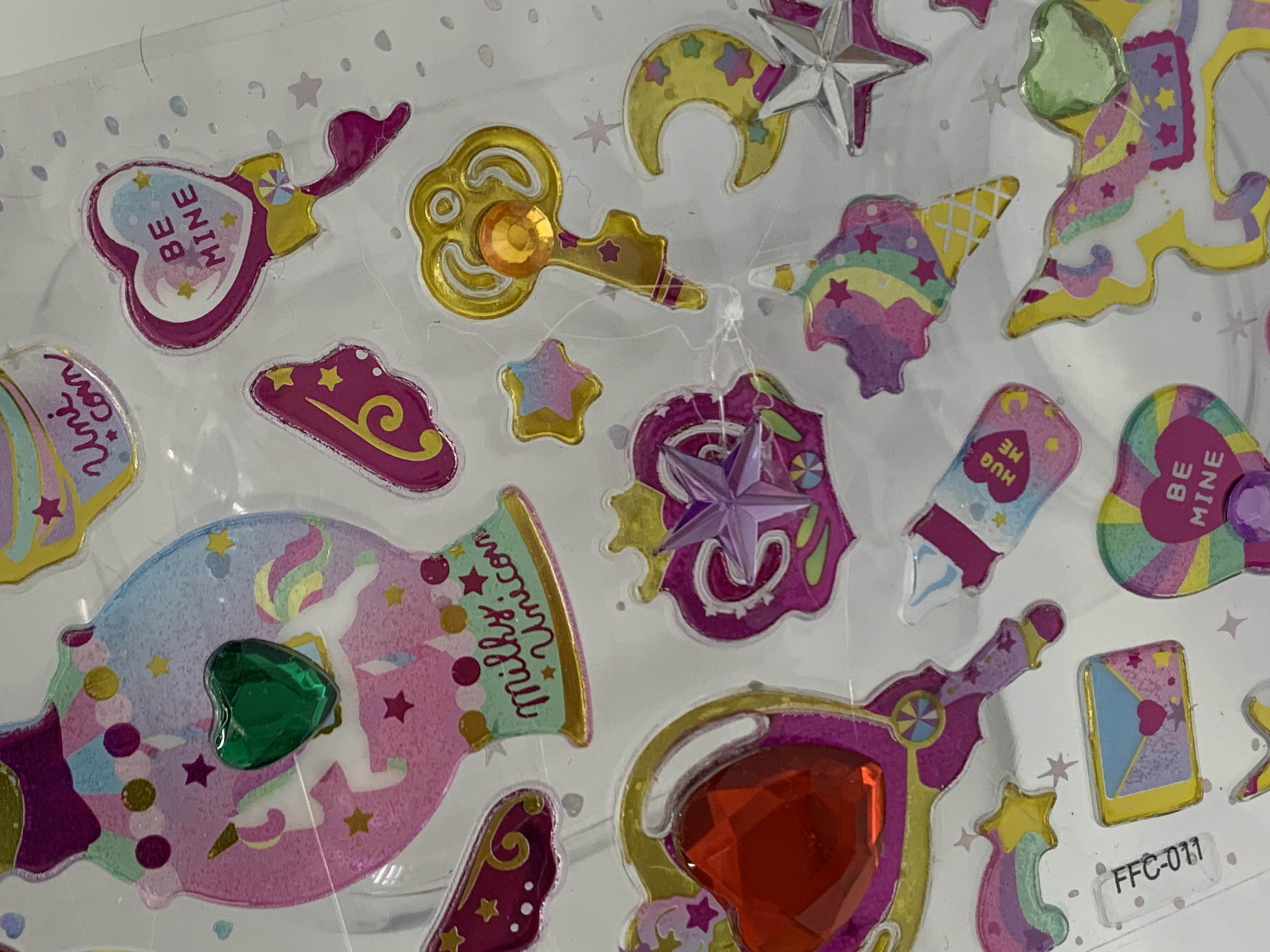 厂家直销亚克力贴纸爱心贴纸儿童卡通贴纸详情图2