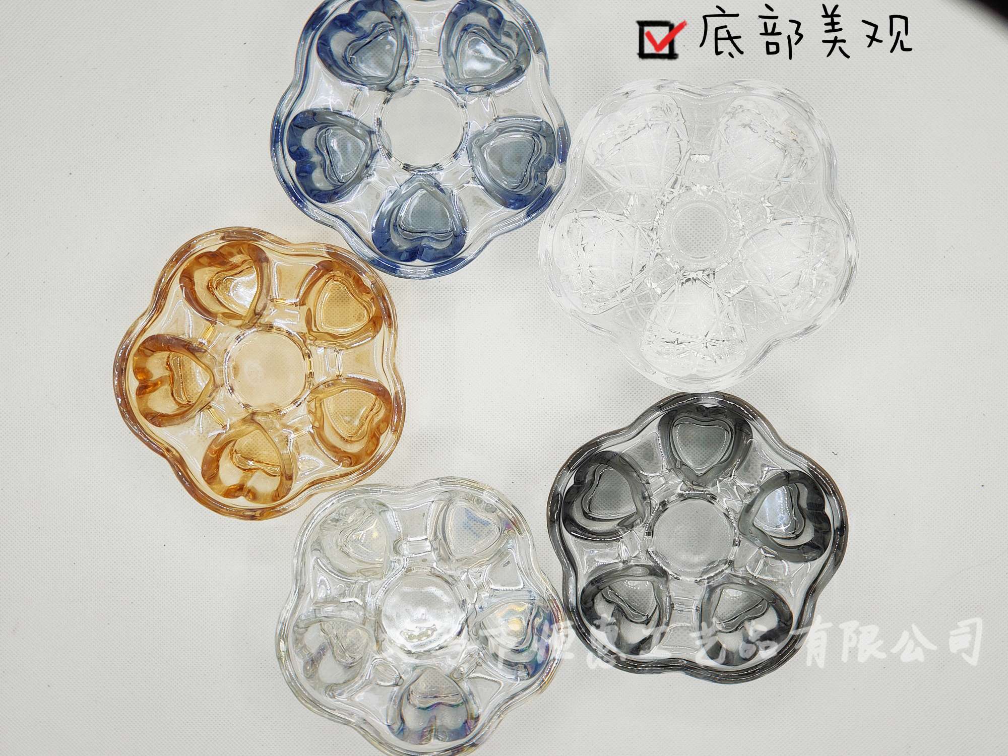 Heart-Shaped Glass Candle Holder Wholesale Creative Tea Set Heating Base Manufacturers Candle Cup Candle Holder Tea Set Base Item Picture
