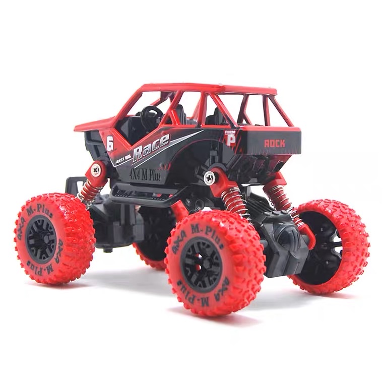 Cross-border simulation spring shock absorption climbing large wheel alloy motorcycle off-road vehicle children's rebound toy graffiti car Application Scenario