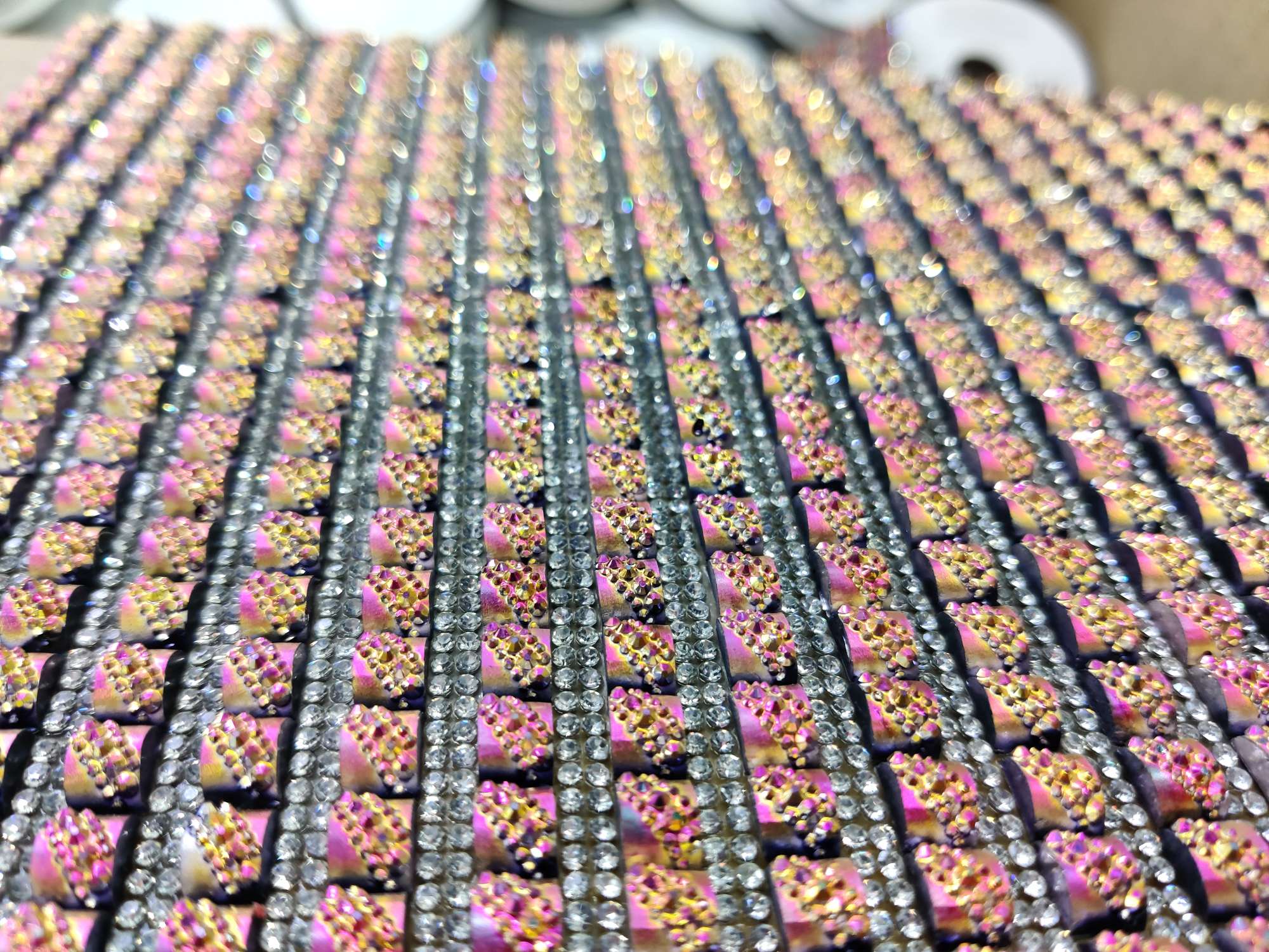 Rhinestone Resin Code Chain details Picture