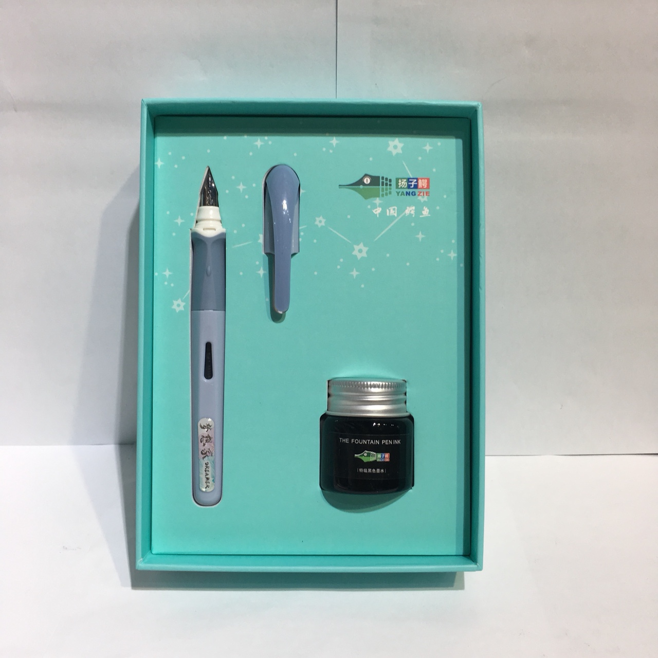 马卡龙蓝色套装礼品钢笔金属书写笔钢笔学生文具学习用品