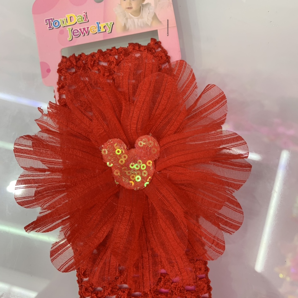 义东饰品新款韩版时尚潮流粉色玫红系列儿童头带加配件98