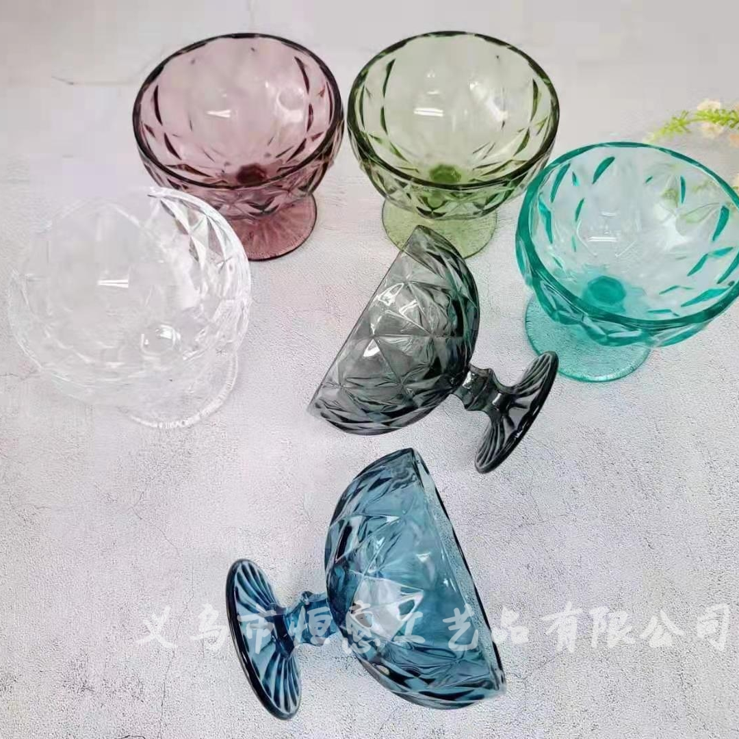 块冰淇淋碗，复古浮雕甜品杯，此价格为一箱批发价