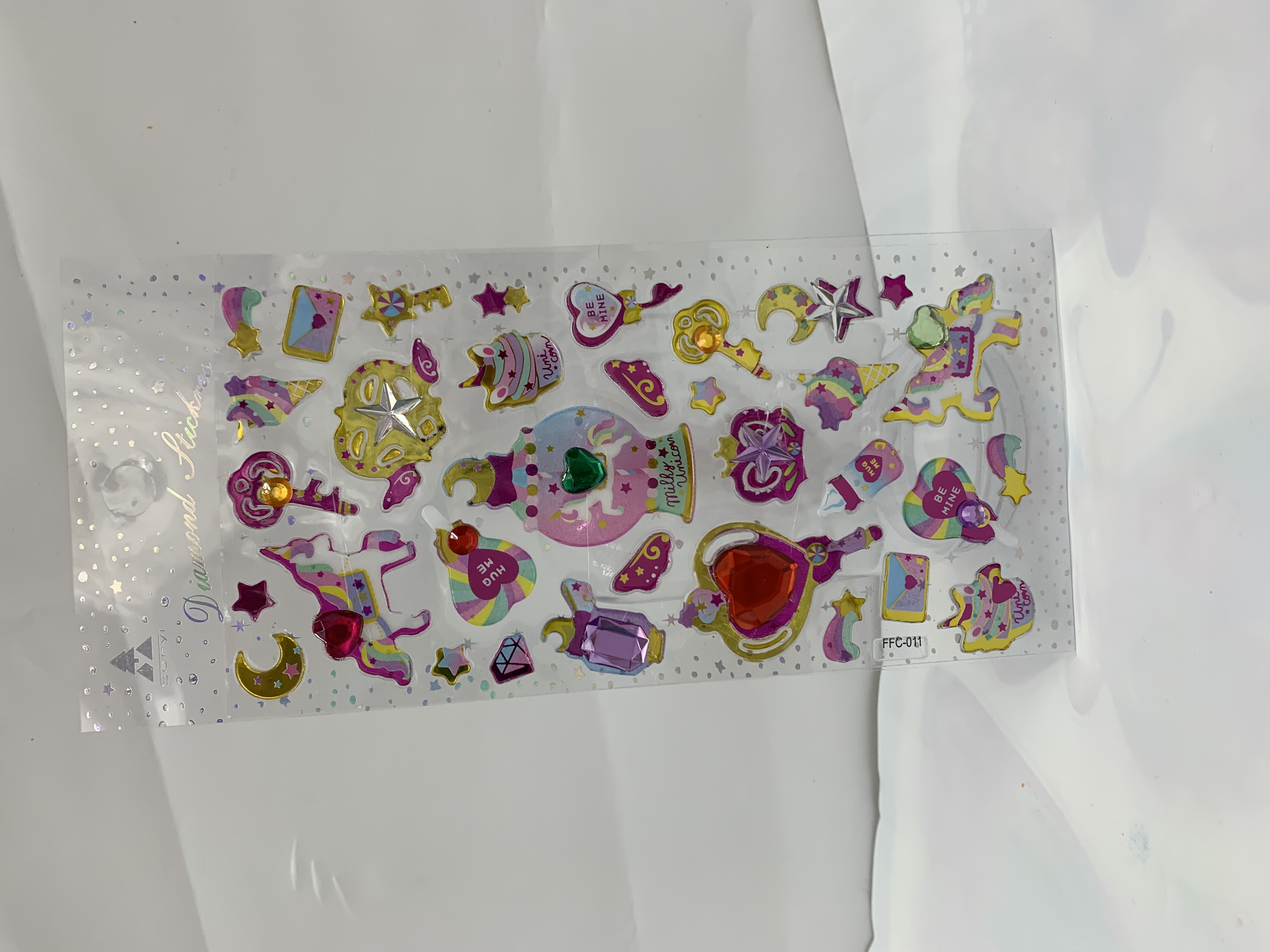 厂家直销亚克力贴纸爱心贴纸儿童卡通贴纸详情图1