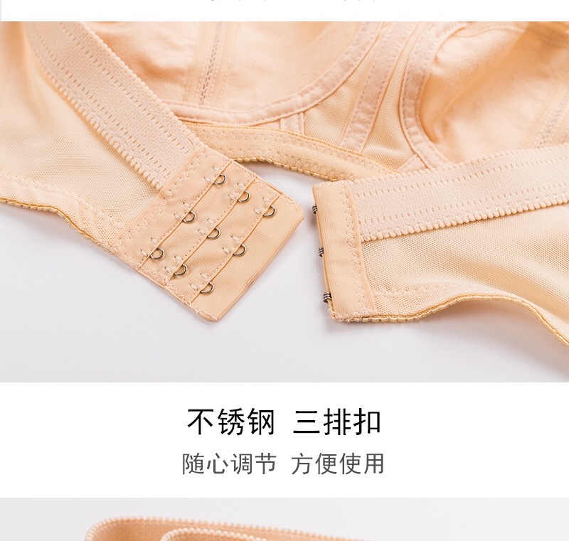 薄款蕾丝透明内衣女无钢圈无海绵文胸厂家批发大码大罩杯跨境胸罩 详情图2