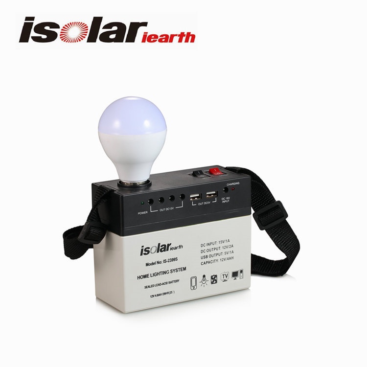 IS-2399S Household 12V outdoor portable backpack solar power emergency lighting power supply small system