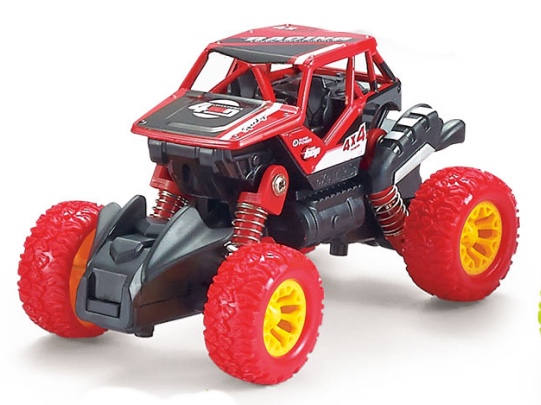 Alloy car toy rebound with spring shock absorption climbing car 1 model, 2 colors Application Scenario