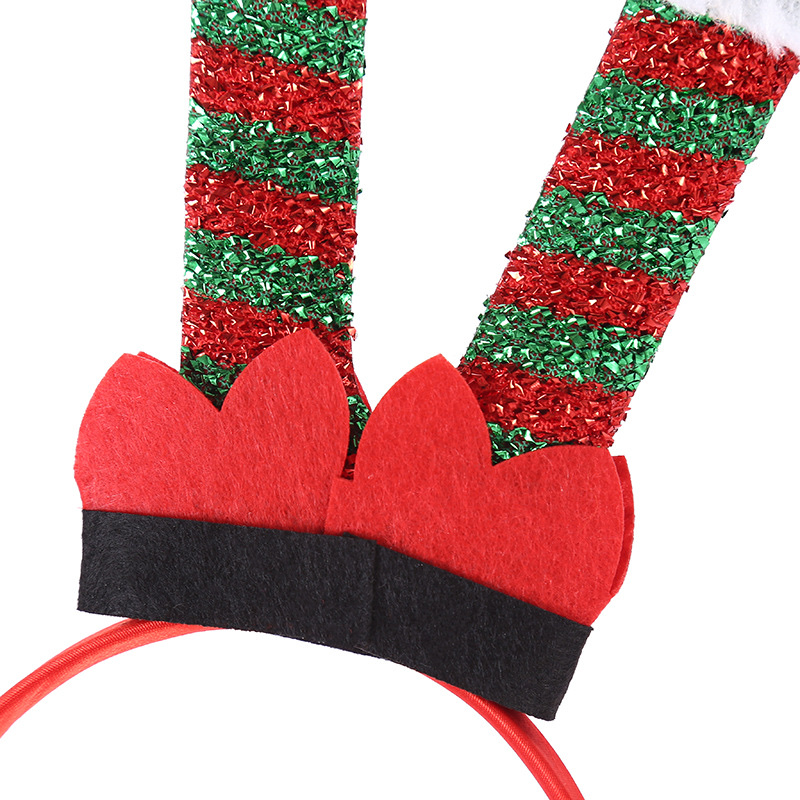 Cross-Border Sales Of Santa Claus Handstand Feet Headband Holiday Party Dress Up Hair Accessories Funny Head Band Wholesale details Picture