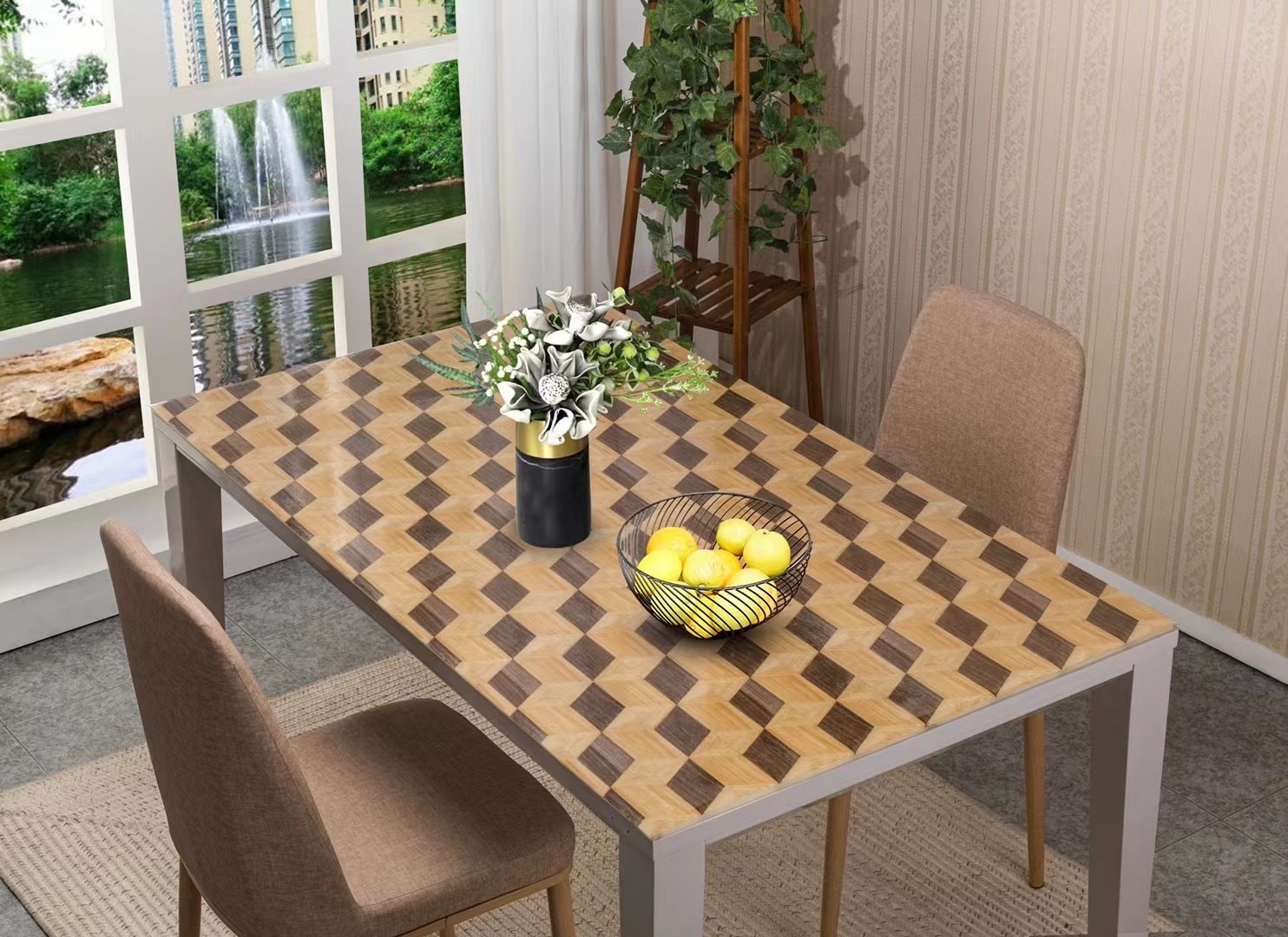 The specifications of the domestic trend PVC patterned tablecloth, coffee table and tablecloth are 60*100CM/40*84CM/80*120CM detail image 2