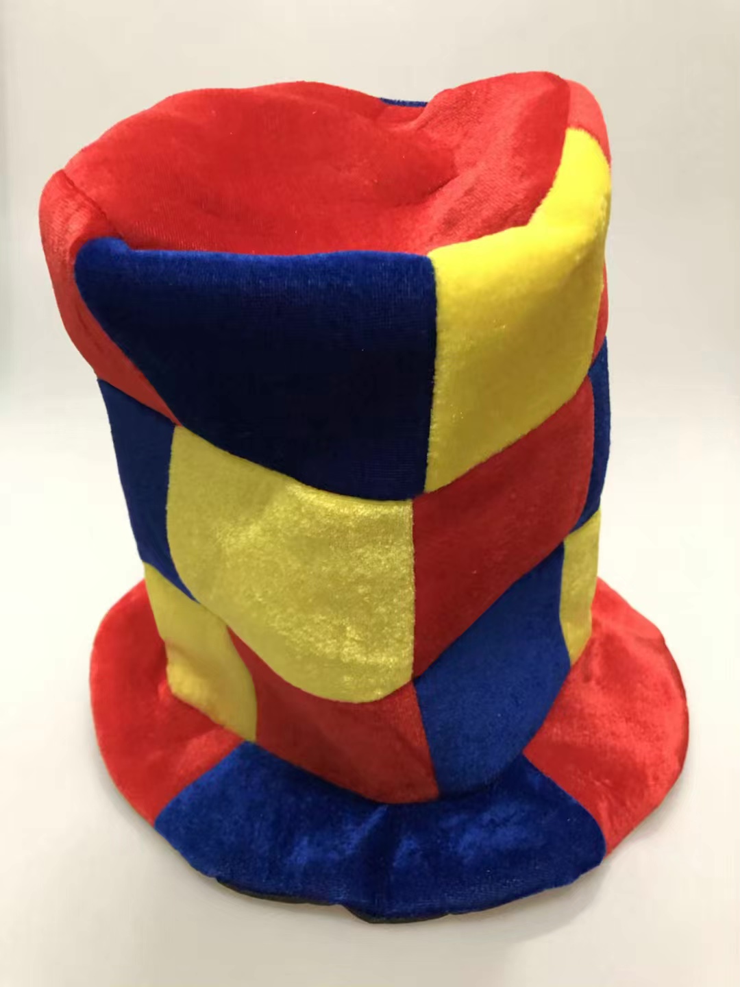 Halloween costume party costumes, stage performance props, spliced high hats, clown hats, clown costumes factory direct sales details Picture