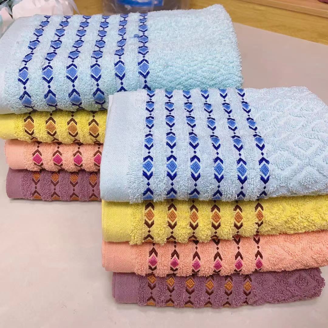 Pure cotton small bath towels, beach towels, 50*90, 70*140cm jacquard bath towels, set towels, large-sized towels for export detail image 8