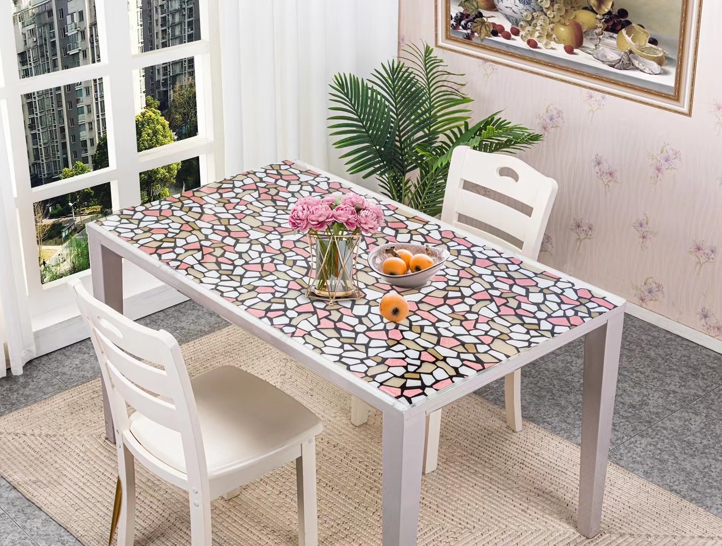 The specifications of the domestic trend PVC patterned tablecloth, coffee table and tablecloth are 60*100CM/40*84CM/80*120CM detail image 5