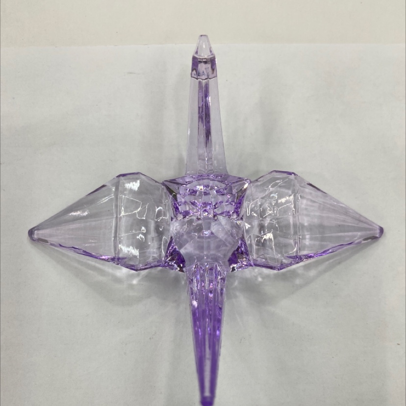 仿水晶千纸鹤摆件饰品，车载，箱包，家用装饰配件详情图1