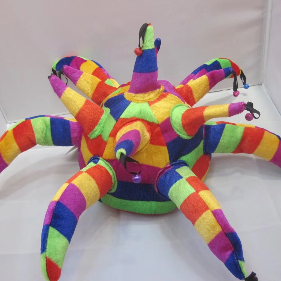 万圣节化装舞会服饰舞台表演道具条纹小丑帽小丑装扮 厂家直销图