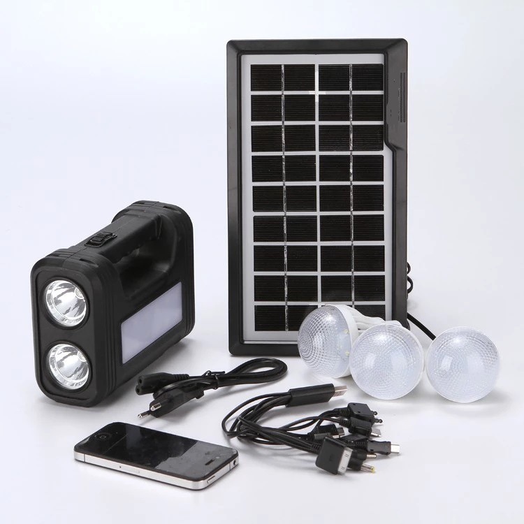 Cross-border small electrical appliances Solar lighting small system power generation system camping lights color lights power generation system with flashlight