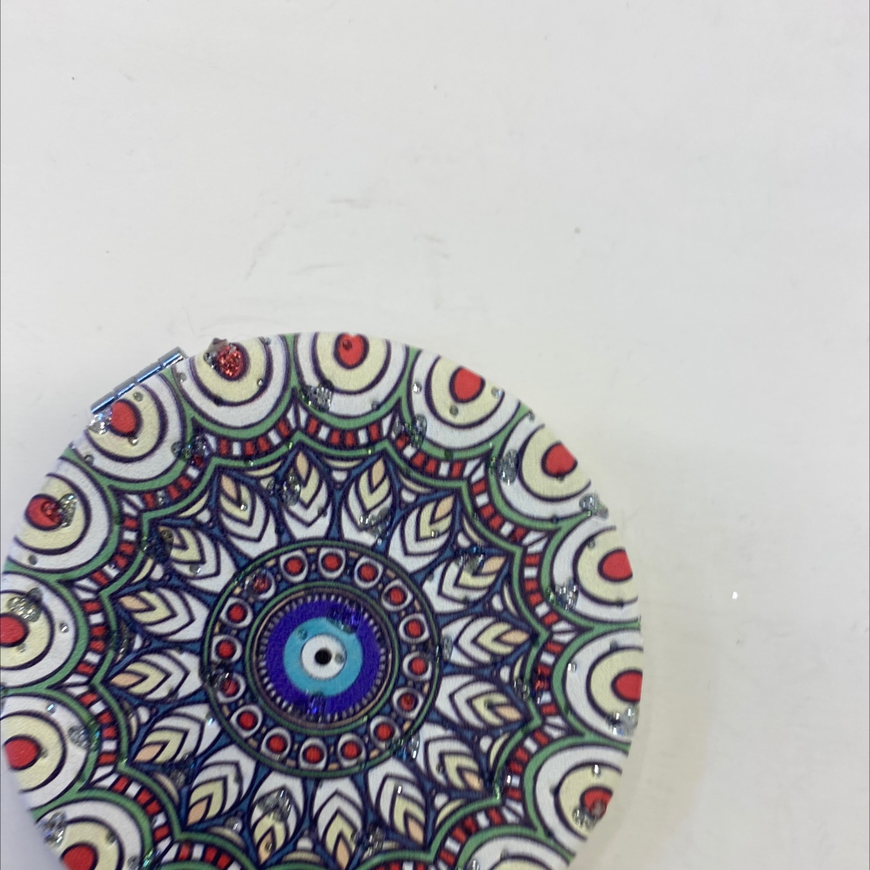 迪梦斯工艺礼品镜子装饰工艺家居装饰时尚设计理念面包镜子70mm 圆蓝眼睛闪粉up皮C-05详情6