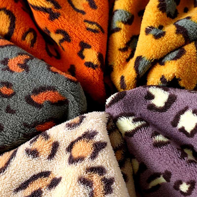 Coral fleece leopard print bath towel, dry hair towel, quick-drying home life store, high-quality bath towel 70*140cm detail image 16