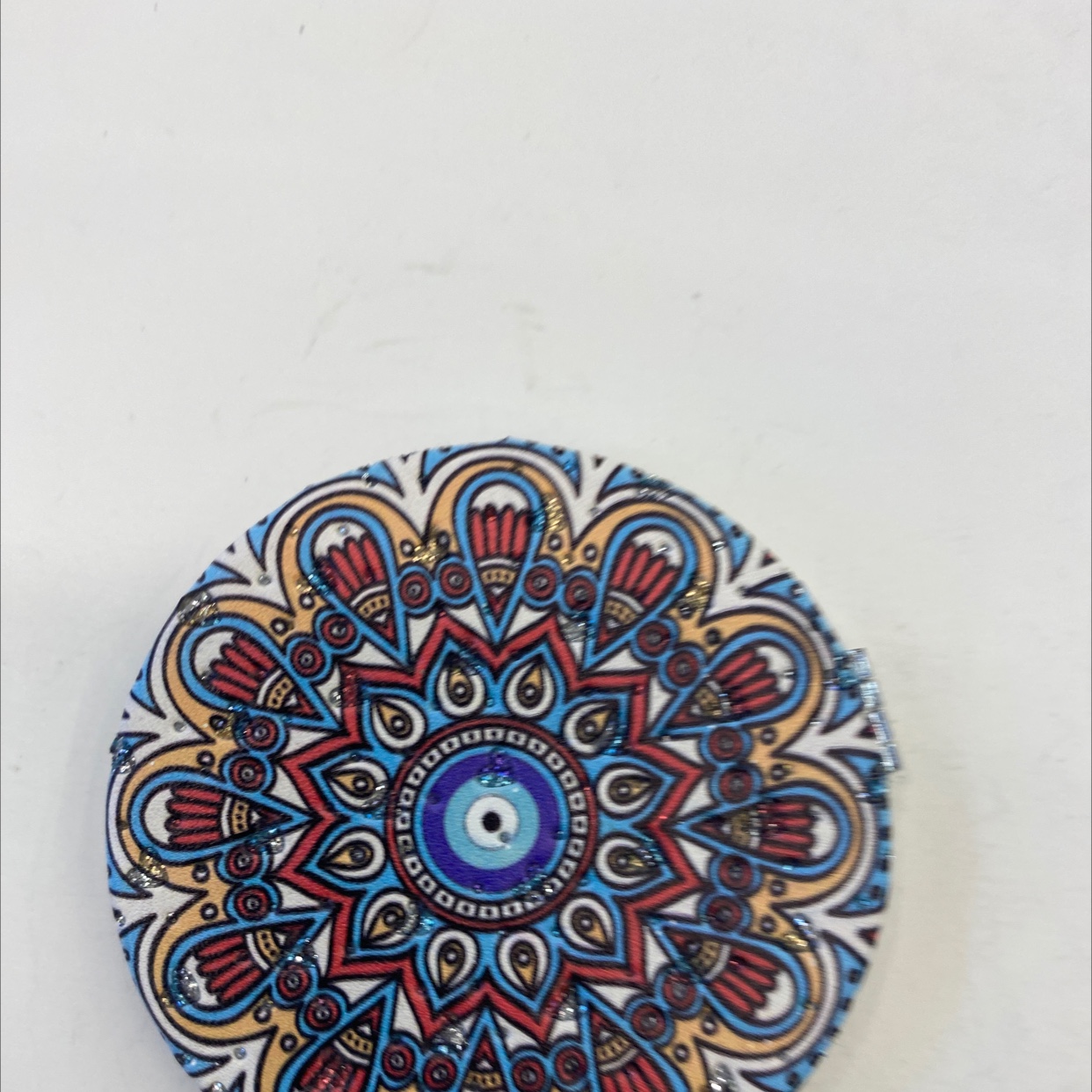 迪梦斯工艺礼品镜子装饰工艺家居装饰时尚设计理念面包镜子70mm 圆蓝眼睛闪粉up皮C-05详情7