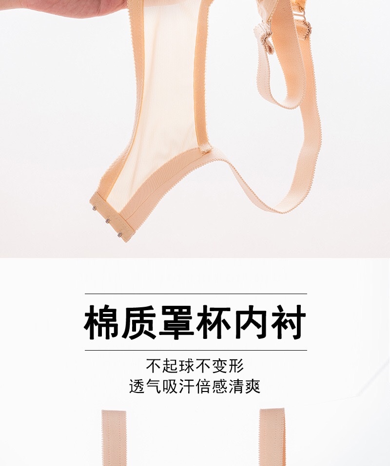 薄款蕾丝透明内衣女无钢圈无海绵文胸厂家批发大码大罩杯跨境胸罩 详情图12