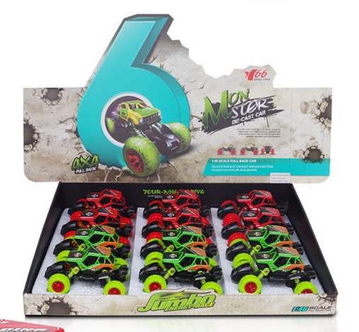 Alloy car toy rebound with spring shock absorption climbing car 1 model, 2 colors detail image 2