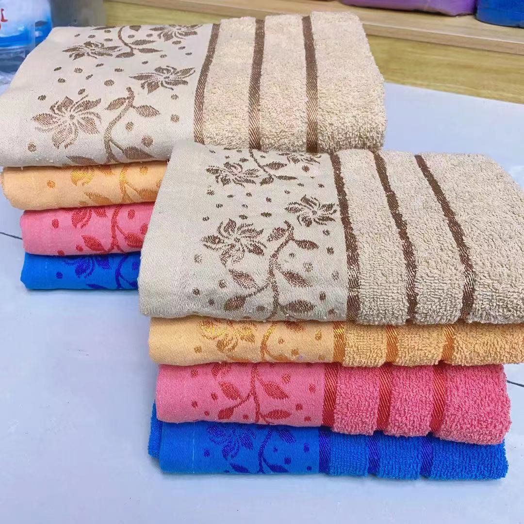 Pure cotton small bath towels, beach towels, 50*90, 70*140cm jacquard bath towels, set towels, large-sized towels for export detail image 4