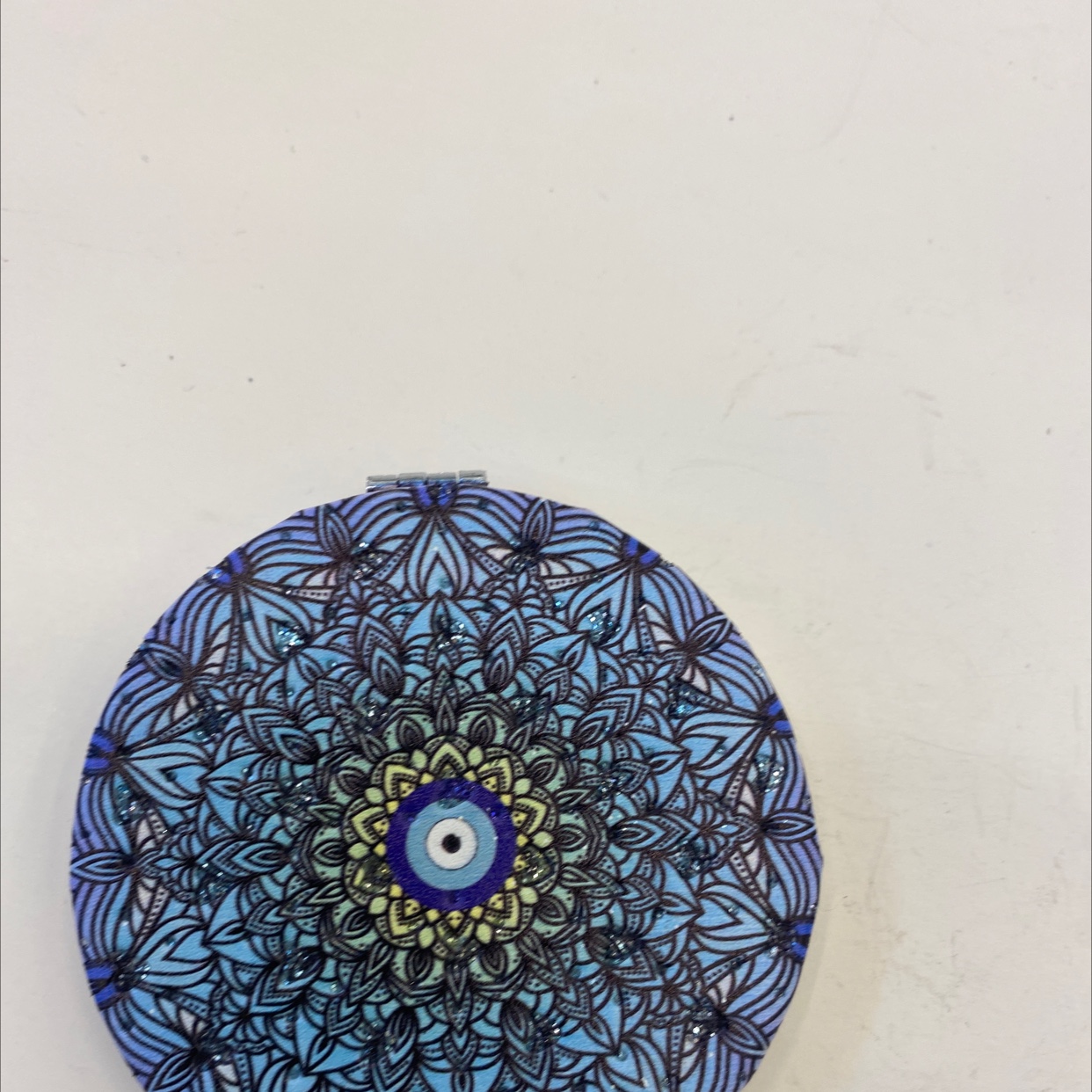 迪梦斯工艺礼品镜子装饰工艺家居装饰时尚设计理念面包镜子70mm 圆蓝眼睛闪粉up皮C-05详情8