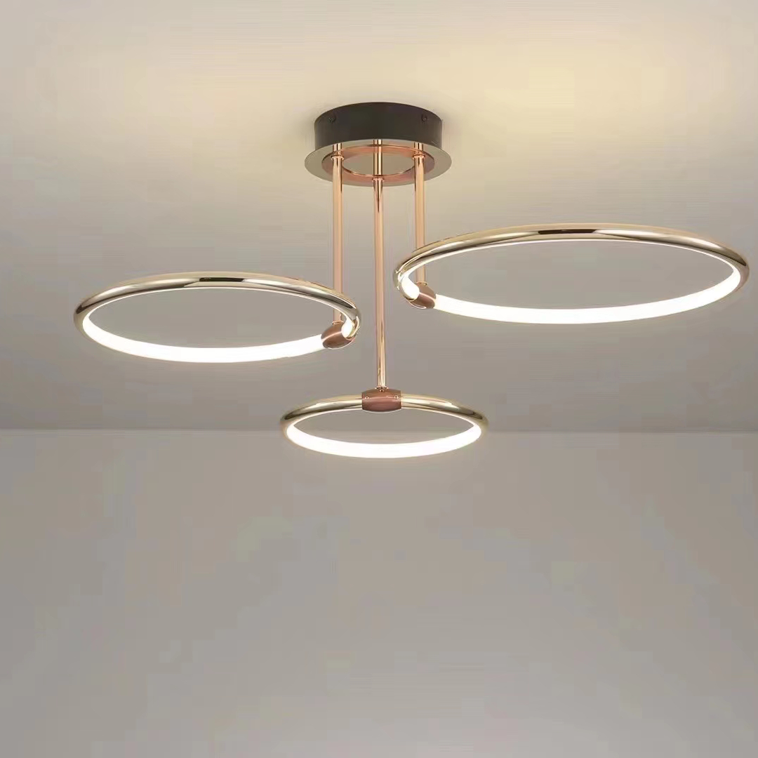 极简简约客厅灯房间灯三色变光 金