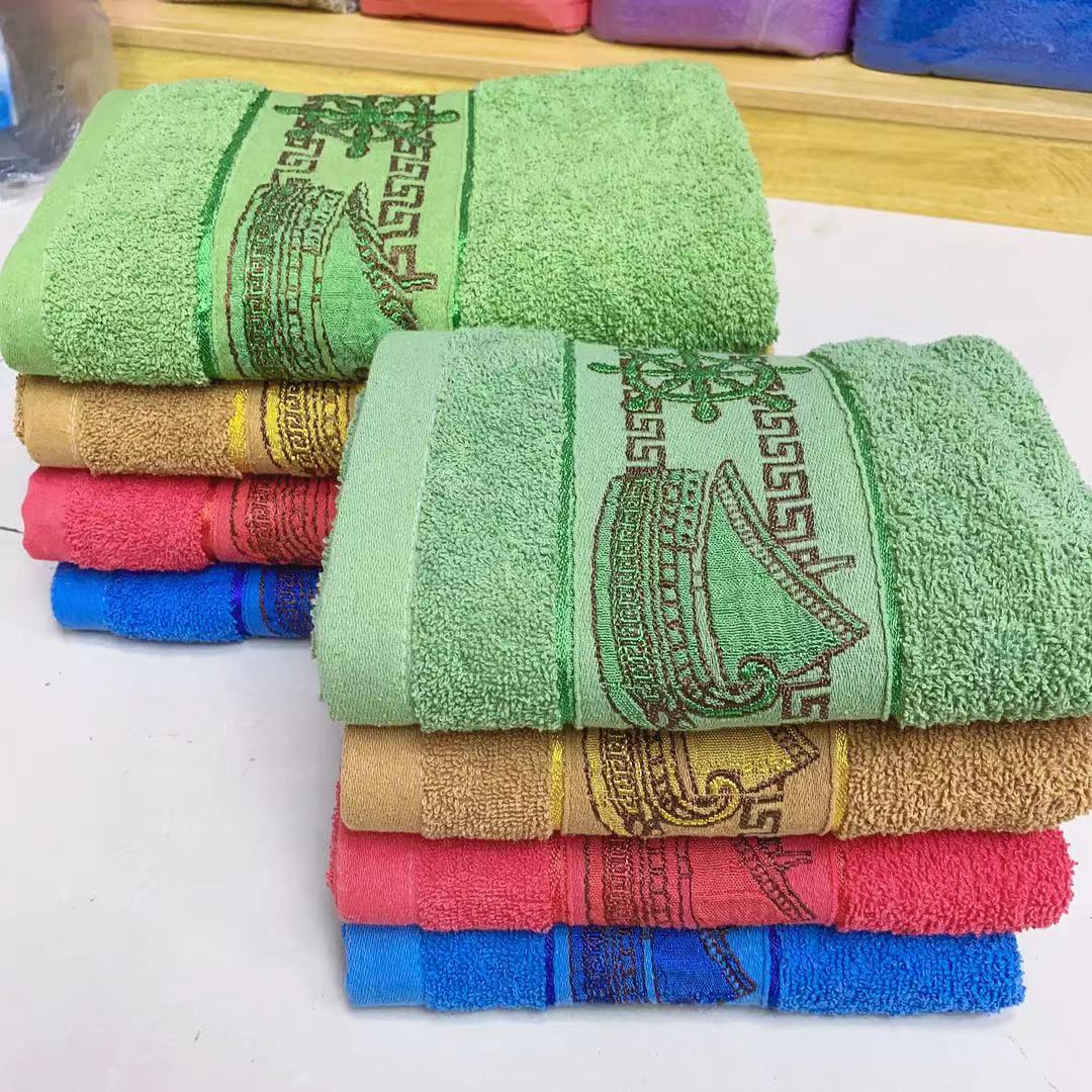 Pure cotton small bath towels, beach towels, 50*90, 70*140cm jacquard bath towels, set towels, large-sized towels for export Specification image