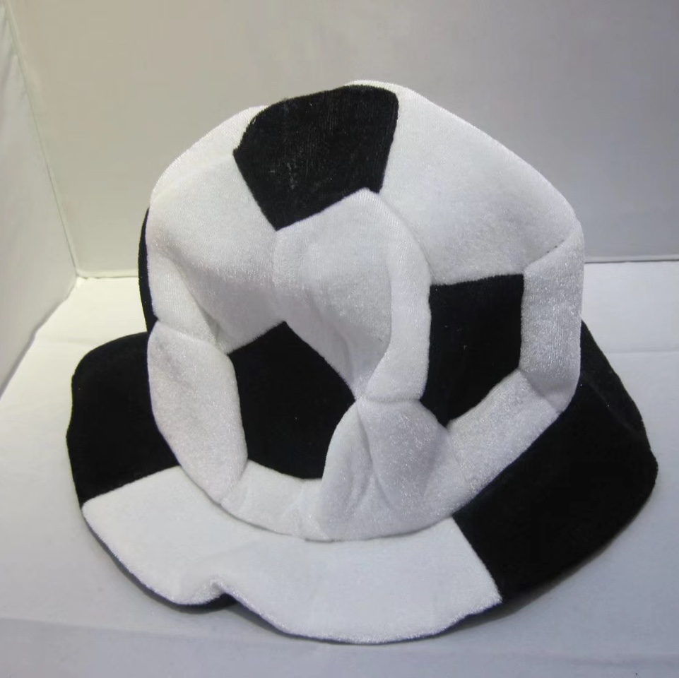 万圣节化装舞会服饰舞台表演道具黑白色足球帽小丑帽小丑装扮厂家直销图