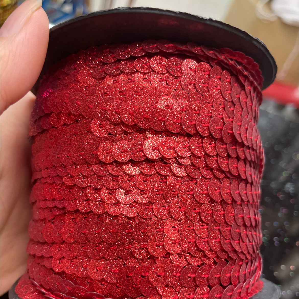 6 Flat Connecting Piece Gold Onion Bright Red