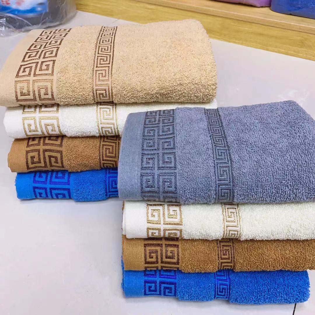 Pure cotton small bath towels, beach towels, 50*90, 70*140cm jacquard bath towels, set towels, large-sized towels for export detail image 3