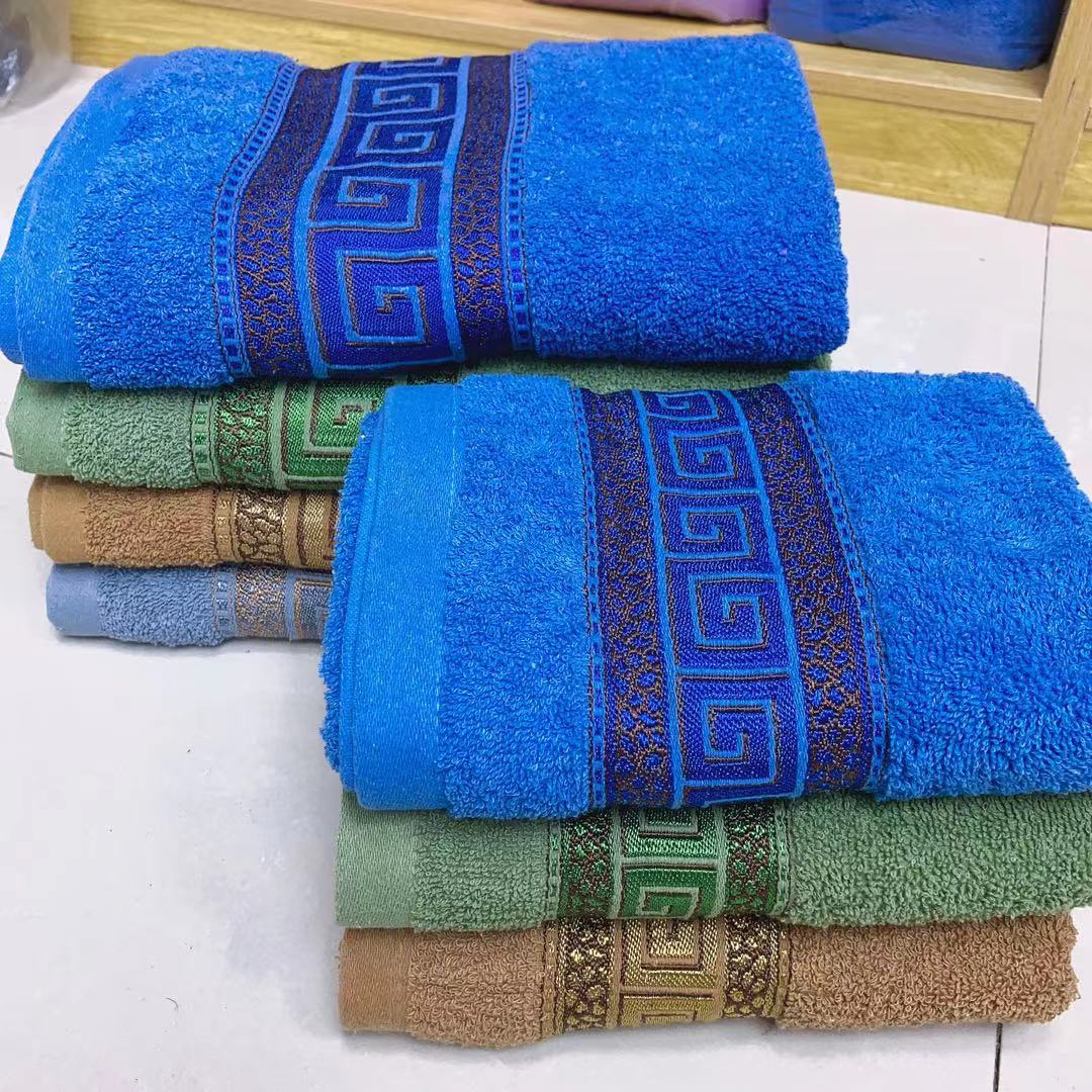 Pure cotton small bath towels, beach towels, 50*90, 70*140cm jacquard bath towels, set towels, large-sized towels for export detail image 9