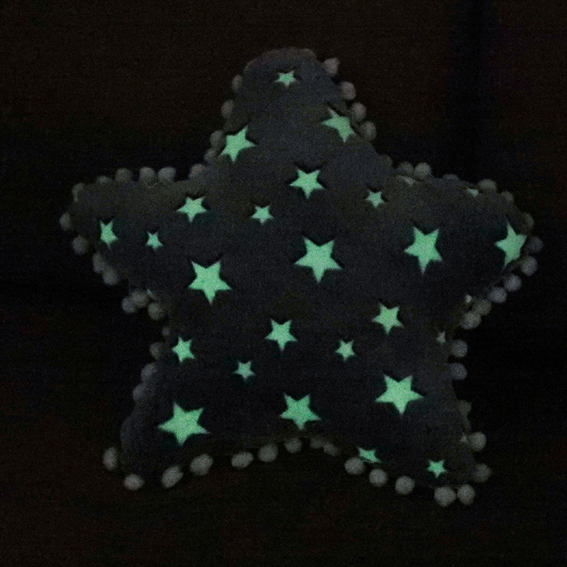 Luminous cushion, moon, stars, clouds, plush cushion, air conditioning blanket, children's cover blanket, starry night luminous blanket cushion, 40cm / 60cm. Blankets: 100*90, 180*100cm detail image 7