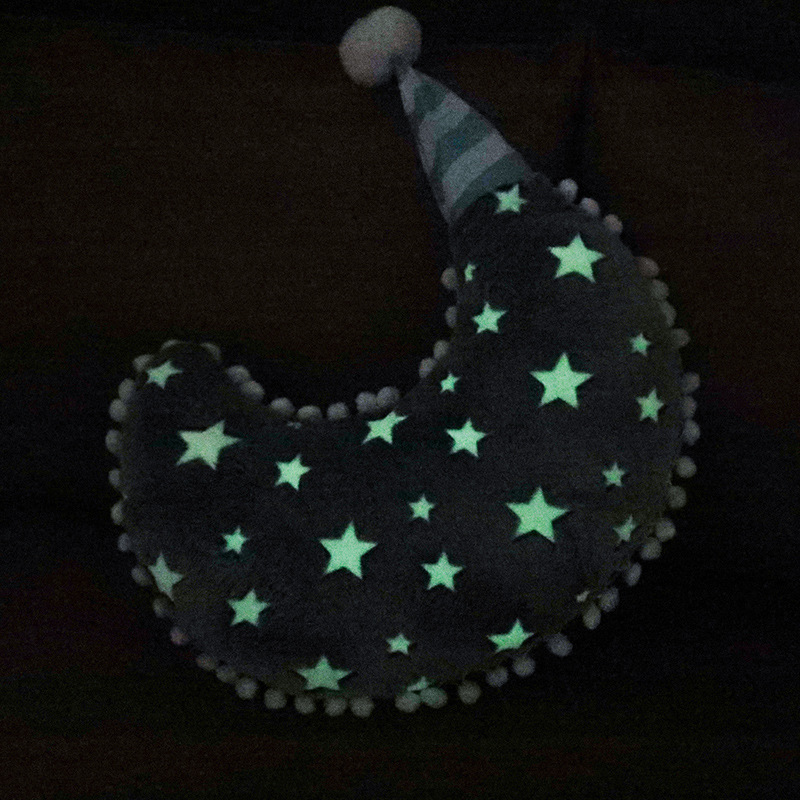 Luminous cushion, moon, stars, clouds, plush cushion, air conditioning blanket, children's cover blanket, starry night luminous blanket cushion, 40cm / 60cm. Blankets: 100*90, 180*100cm detail image 6