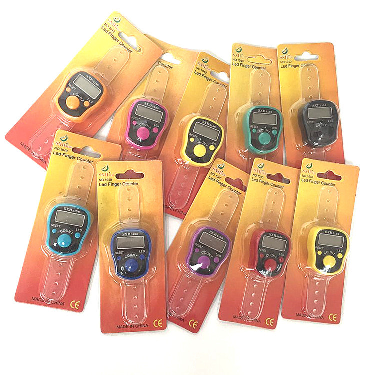 LED luminous ring counter, mini finger counter for chanting Buddha's name, electronic counter, small card, multi-color detail image 8
