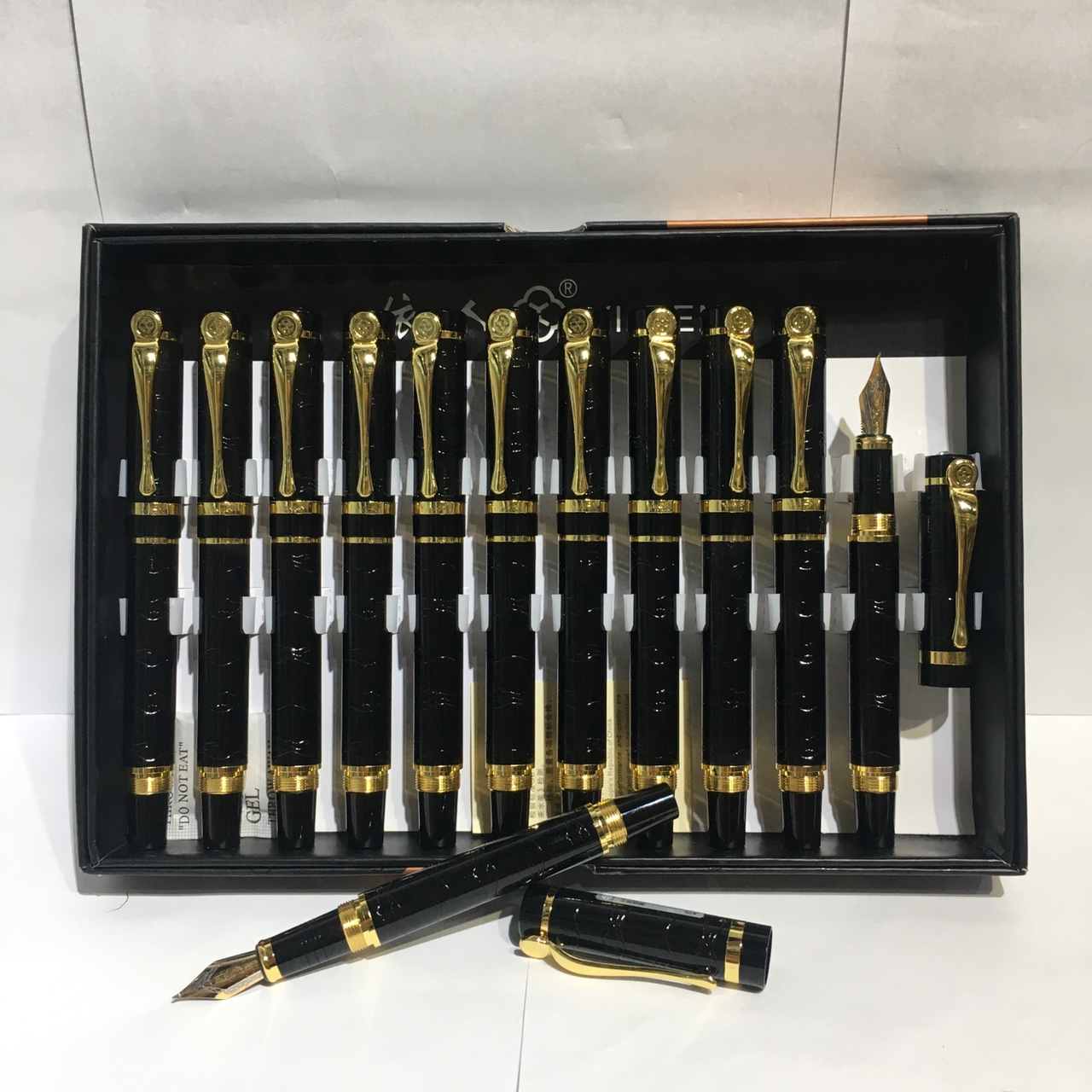 879 黑铬雕 明尖 美工笔金属书写笔钢笔学生文具学习用品