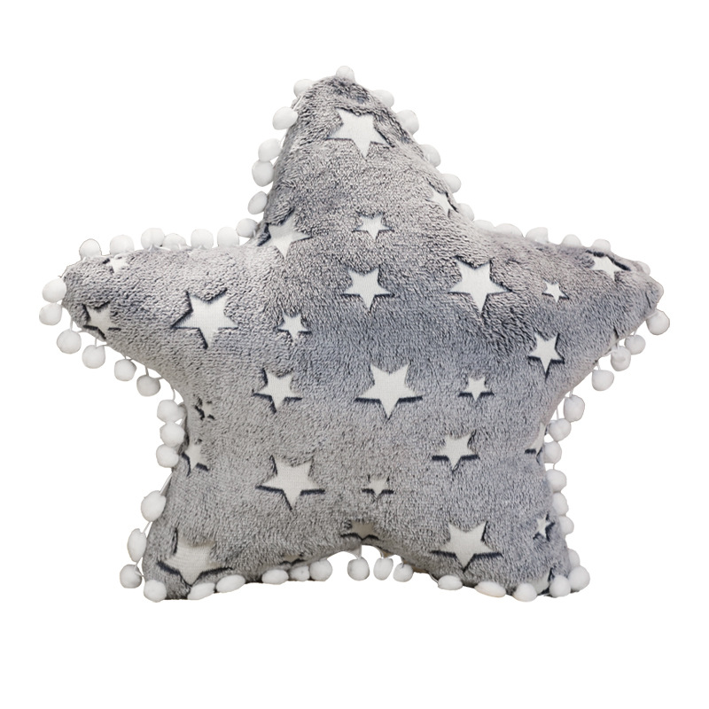 Luminous cushion, moon, stars, clouds, plush cushion, air conditioning blanket, children's cover blanket, starry night luminous blanket cushion, 40cm / 60cm. Blankets: 100*90, 180*100cm detail image 5