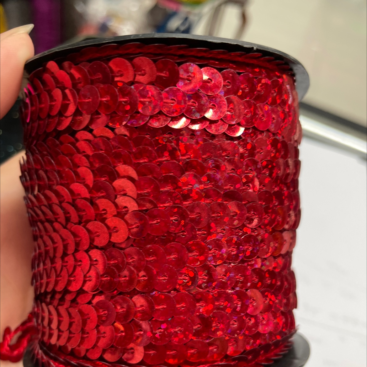 6 Flat Laser Red details Picture