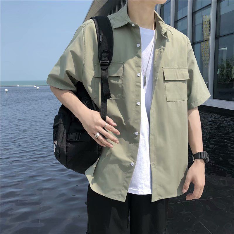 【100%纯棉】男装短袖体恤衫圆领大码中青年T恤打底衫黑白色短袖1997