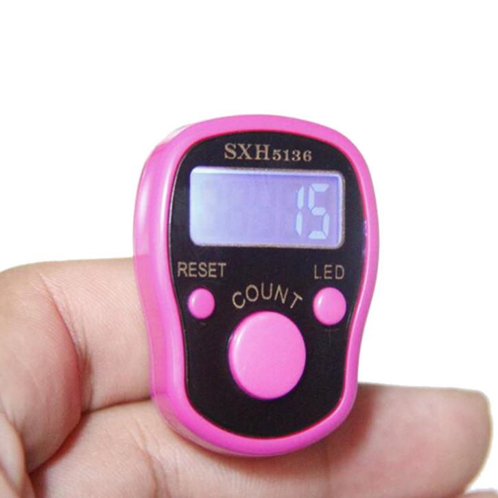 LED luminous ring counter, mini finger counter for chanting Buddha's name, electronic counter, small card, multi-color