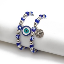 2021 new European and American new goods blue eyes demon eyes beaded bracelet woven bracelet accessories wholesale 41351719502206268 Haohao