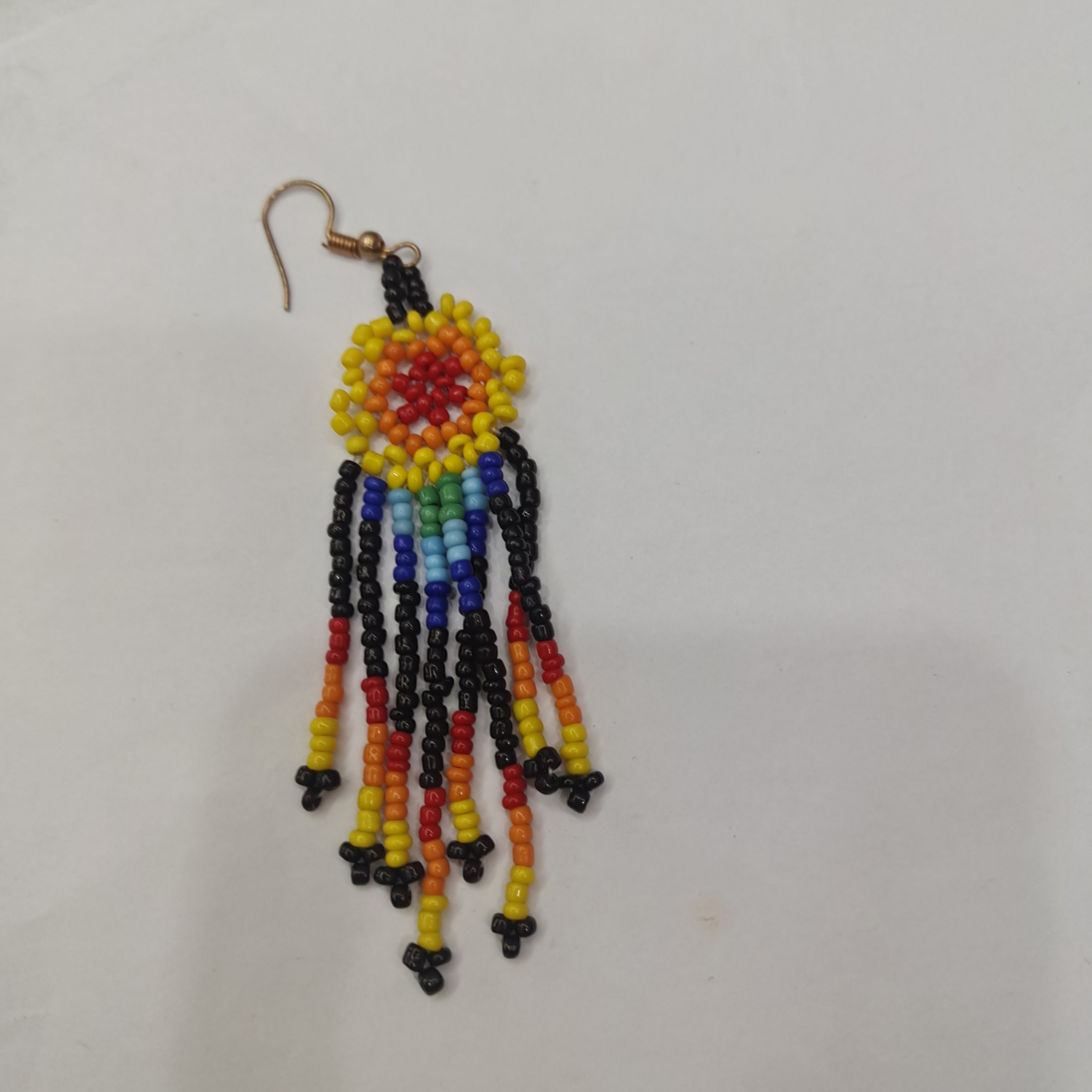 Bohemian ethnic style hand woven pop seven hang string colorful earrings 65