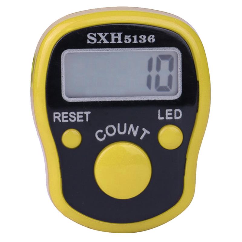 LED luminous ring counter, mini finger counter for chanting Buddha's name, electronic counter, small card, multi-color Item Picture