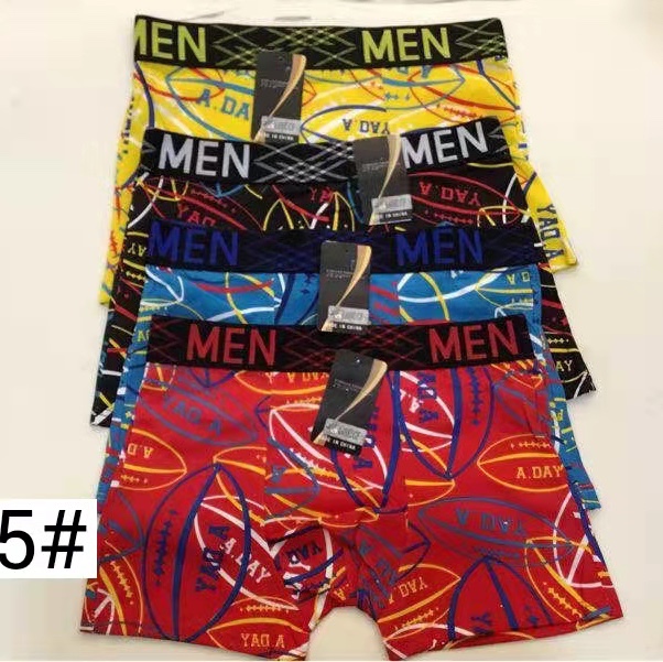 415#外单男式超弹力柔滑牛奶丝面料，舒适，印花四角内裤