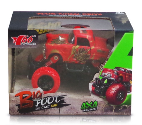Q version alloy front and rear rebound with spring shock absorber climbing large wheels (Chevrolet 2) Vintage car with door opening, 1 model in 2 colors mixed Specification image